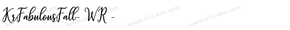 KrFabulousFall-5WR8字体转换