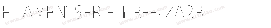 FilamentSerieThree-Za2B字体转换