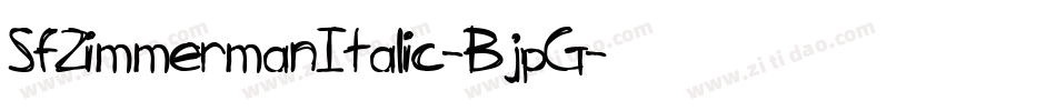 SfZimmermanItalic-BjpG字体转换
