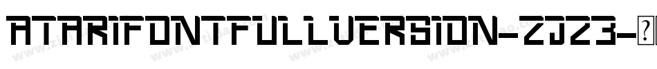 AtariFontFullVersion-ZJ23字体转换
