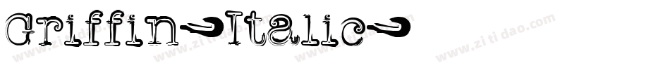 Griffin-Italic字体转换