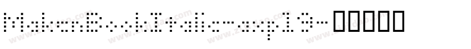 MakenBookItalic-axp19字体转换