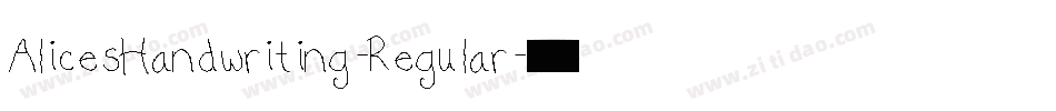 AlicesHandwriting-Regular字体转换