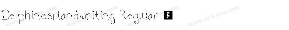 DelphinesHandwriting-Regular字体转换 DelphinesHandwriting-Regular字体转换