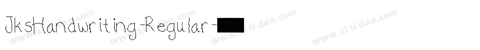 JksHandwriting-Regular字体转换