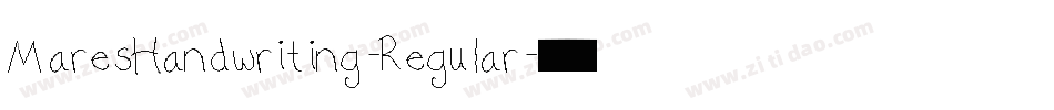 MaresHandwriting-Regular字体转换