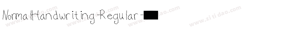 NormalHandwriting-Regular字体转换