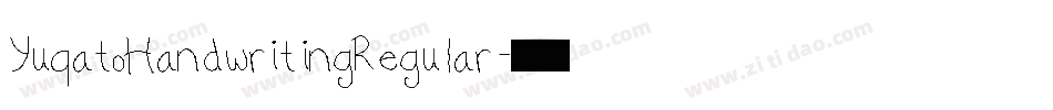 YuqatoHandwritingRegular字体转换