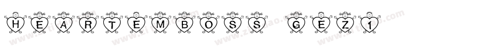 HeartEmboss-gEz1字体转换