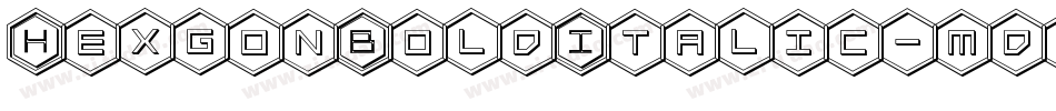 HexgonBoldItalic-mdvP字体转换