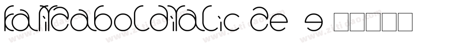KaritzaBoldItalic-zE6G字体转换