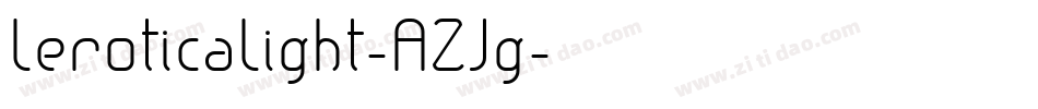 LeroticaLight-AZJg字体转换
