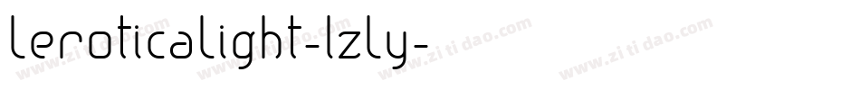 LeroticaLight-lzLy字体转换