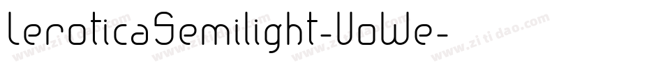 LeroticaSemilight-V0We字体转换
