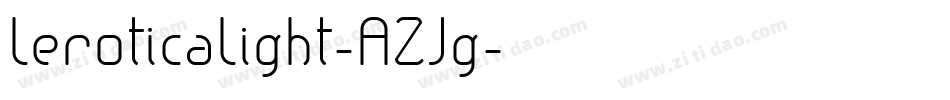 LeroticaLight-AZJg字体转换