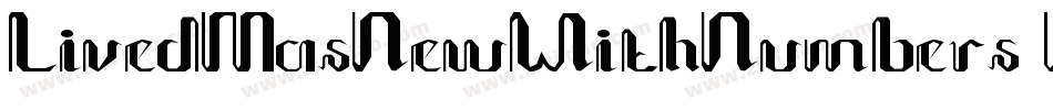 LivedMasNewWithNumbers-PLAB字体转换