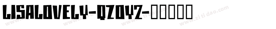 Lisalovely-qZoy2字体转换