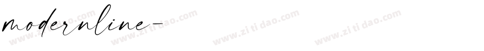 modernline字体转换
