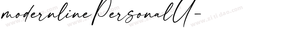 modernlinePersonalU字体转换