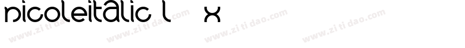 NicoleItalic-l26X字体转换