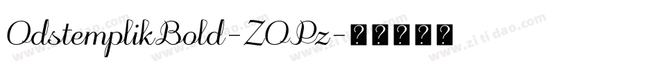 OdstemplikBold-ZOPz字体转换