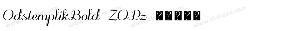 OdstemplikBold-ZOPz字体转换
