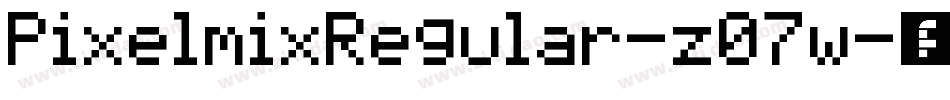 PixelmixRegular-z07w字体转换