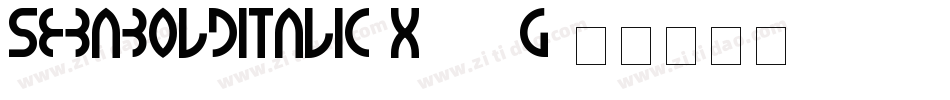 SebaBoldItalic-X336G字体转换