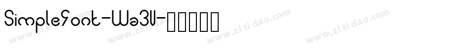 SimpleFont-Wa3V字体转换