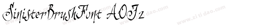 SinisterBrushFont-AOJ2字体转换