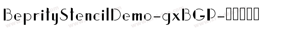 BeprityStencilDemo-gxBGP字体转换
