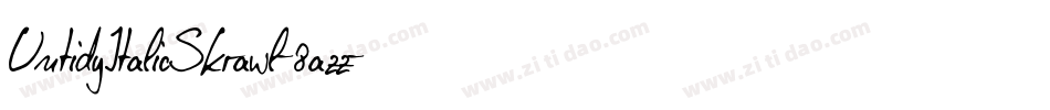 UntidyItalicSkrawl-8azz字体转换 UntidyItalicSkrawl-8azz字体转换