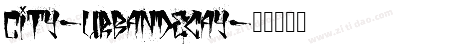 City-UrbanDecay字体转换