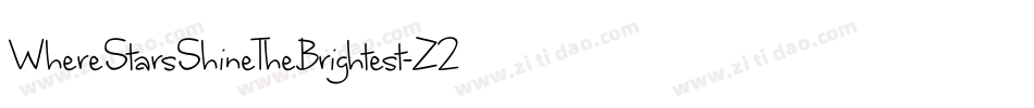 WhereStarsShineTheBrightest-Z23B字体转换