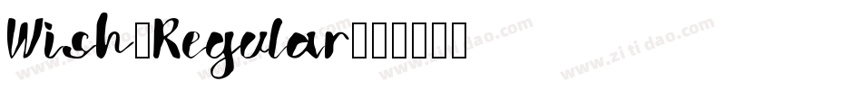 Wish-Regular字体转换