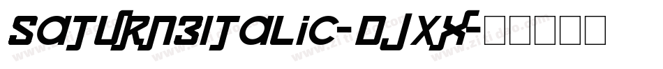 Saturn3Italic-DjXx字体转换