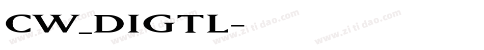 CW_DIGTL字体转换