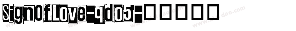 SignOfLove-qdo5字体转换