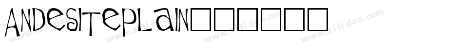 AndesitePlain字体转换