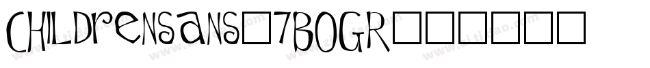Childrensans-7BOGR字体转换
