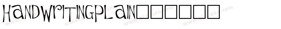HandwritingPlain字体转换