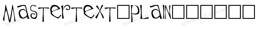 Mastertext-Plain字体转换