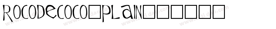 Rocodecoco-Plain字体转换