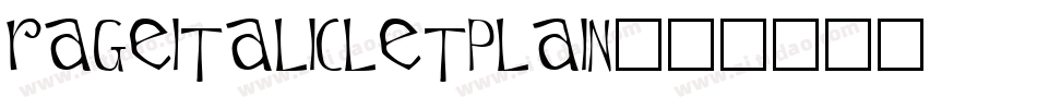 rageitalicletplain字体转换