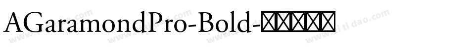AGaramondPro-Bold字体转换