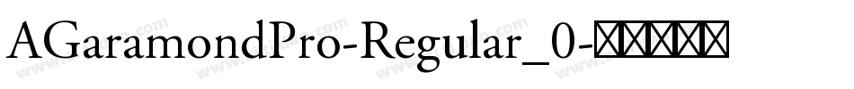 AGaramondPro-Regular_0字体转换
