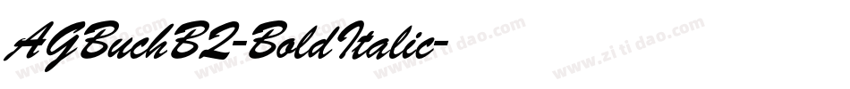 AGBuchBQ-BoldItalic字体转换