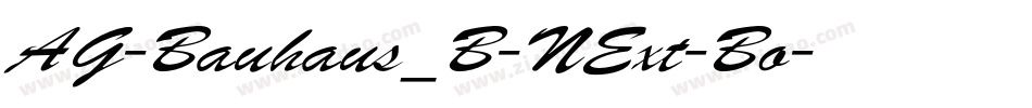 AG-Bauhaus_B-NExt-Bo字体转换