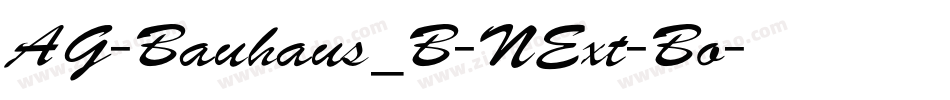 AG-Bauhaus_B-NExt-Bo字体转换