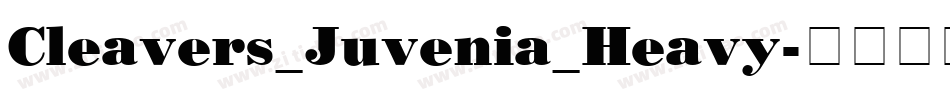Cleavers_Juvenia_Heavy字体转换